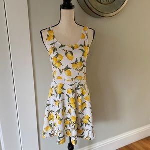 H&M lemon print dress
